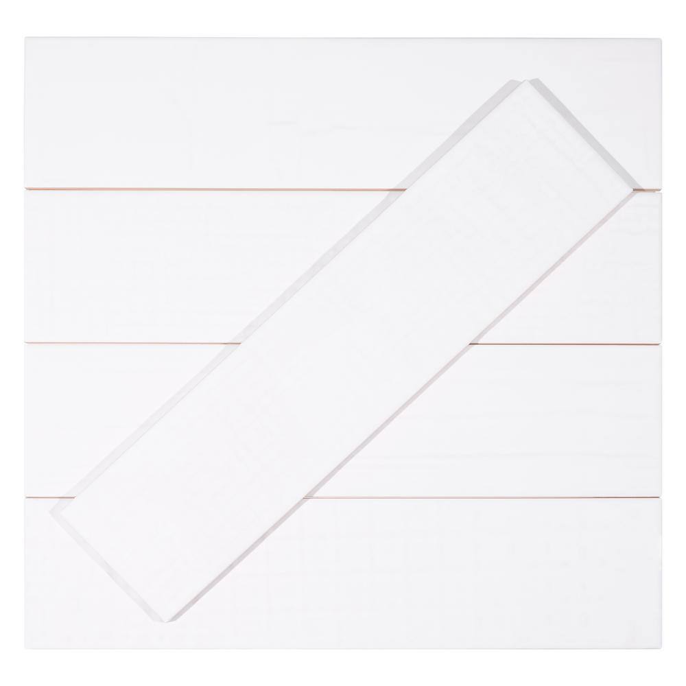 Perfecto Marvelli 4'' x 16'' White Ceramic Subway Tile