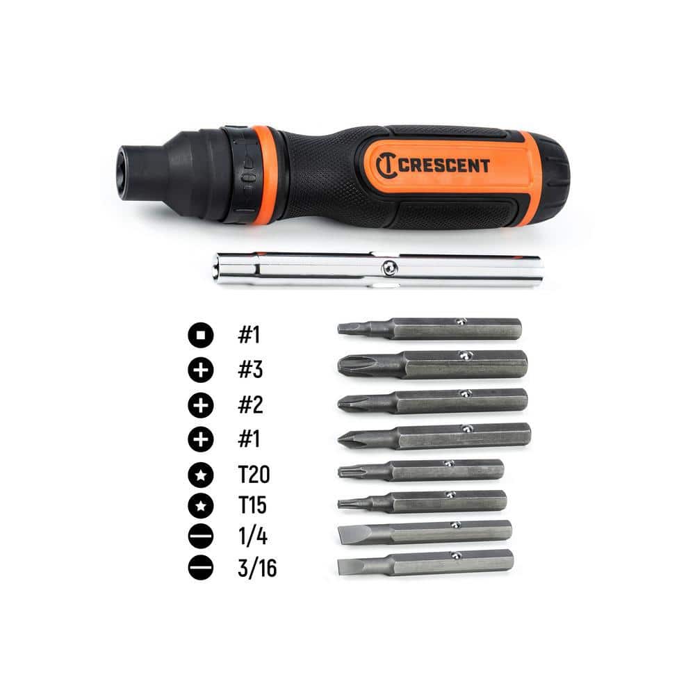 Crescent 11-in-1 Ratcheting Multi-Bit Screwdriver CMBS11R