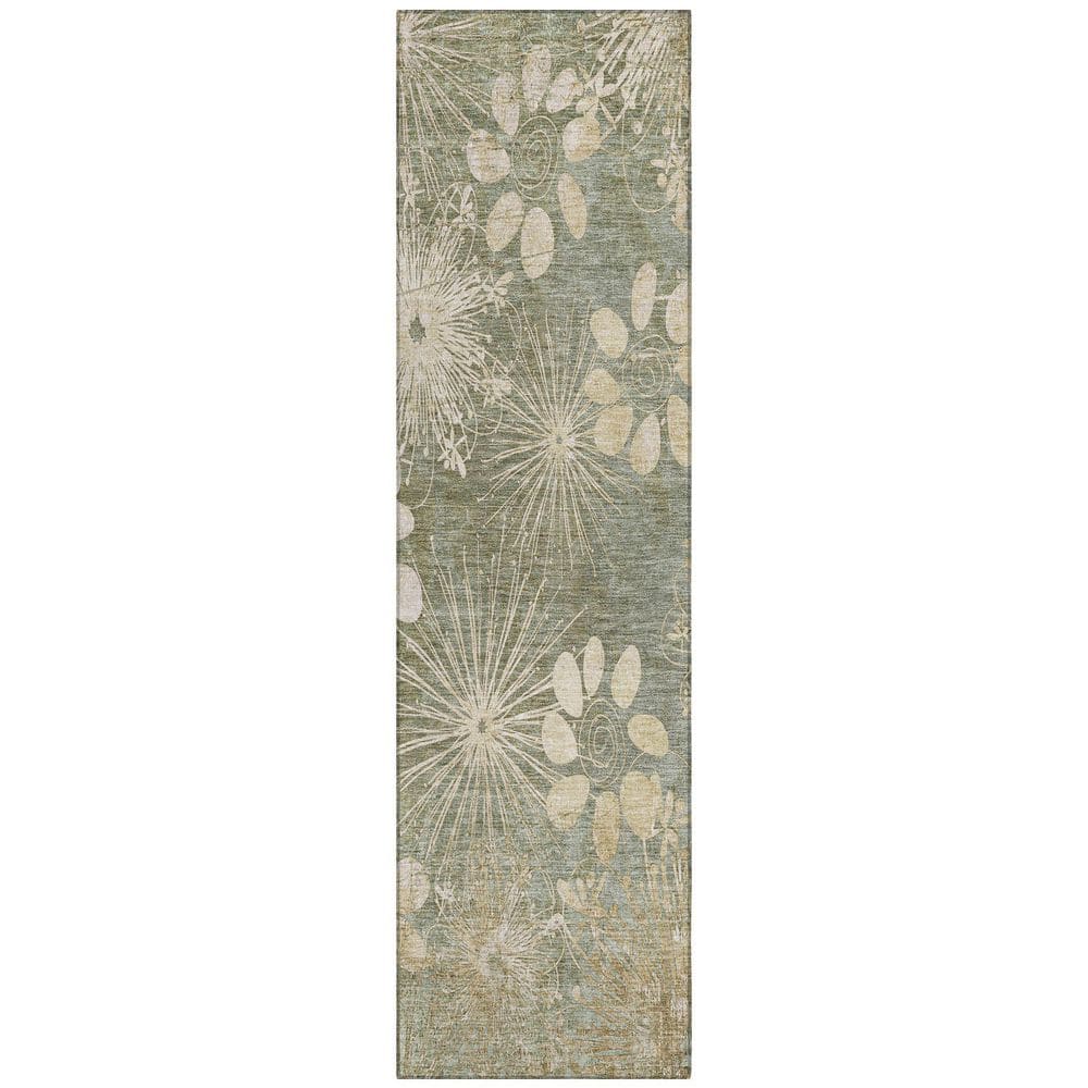 Chantille Machine Washable Indoor/Outdoor Abstract ACN2225 Sage 2 ft. 3 in. x 7 ft. 6 in. Runner Rug price history on PriceWatchPro