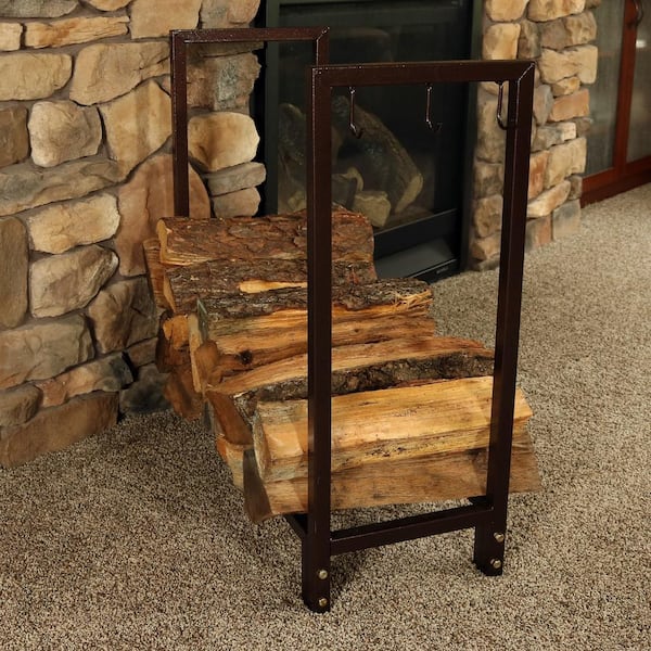 Log Holder Cradle Fireplace Wood Coal Basket Log Store Rack Firewood Storage 