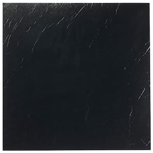 Sterling Black Solid 12 in. x 12 in. Peel and Stick Vinyl Tile (20 sq. ft. / case)