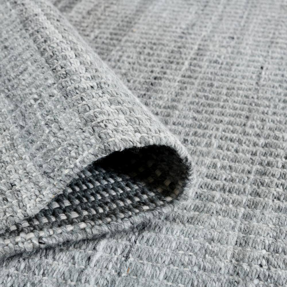 Gray Geometric Hand-Woven Outdoor Rectangular Rug 4' x 6'