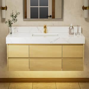 YK☆ ES-DIY MarbleLux 36 in. W x 20.8 in. D x 21.2 in. H Wall Mounted