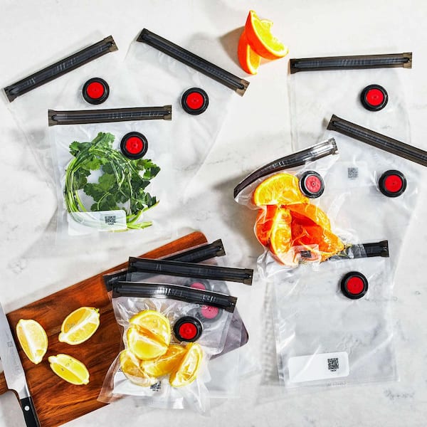 Fresh & Save 10-pc Small Vacuum Sealer Bags 1/2 Gallon, Reusable Snack Bags, Meal Prep