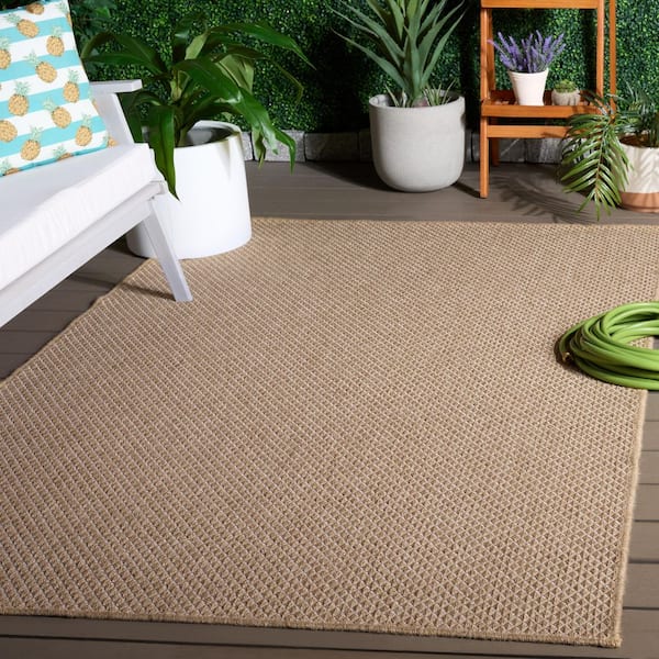 Sisal Performance 5 ft. x 8 ft. Natural/Ivory Diamond Area Rug