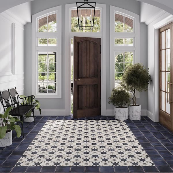 Faenza 8 in. x 8 in. Matte Midnight Navy Porcelain Square Tile (6.46 sq ft/case)-15 Pack