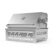 Outdoor Kitchen Natural Gas 6 Burners Stainless Steel Grill Cart with Platinum Grill and Dual Side Burner