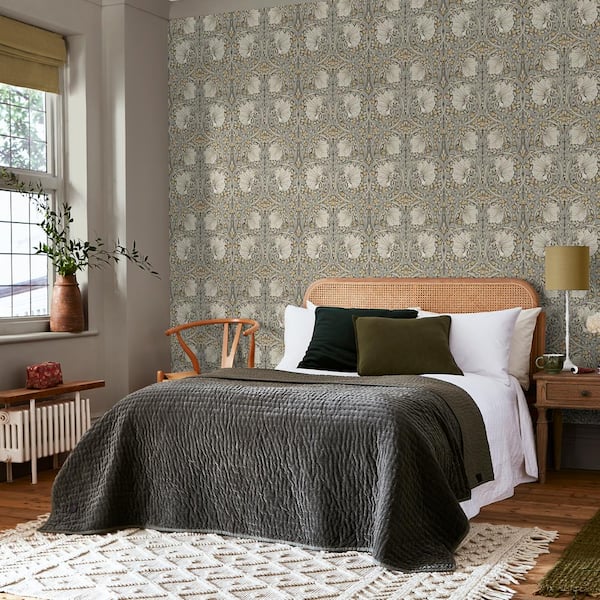 William Morris at Home Pimpernel Grey Wallpaper