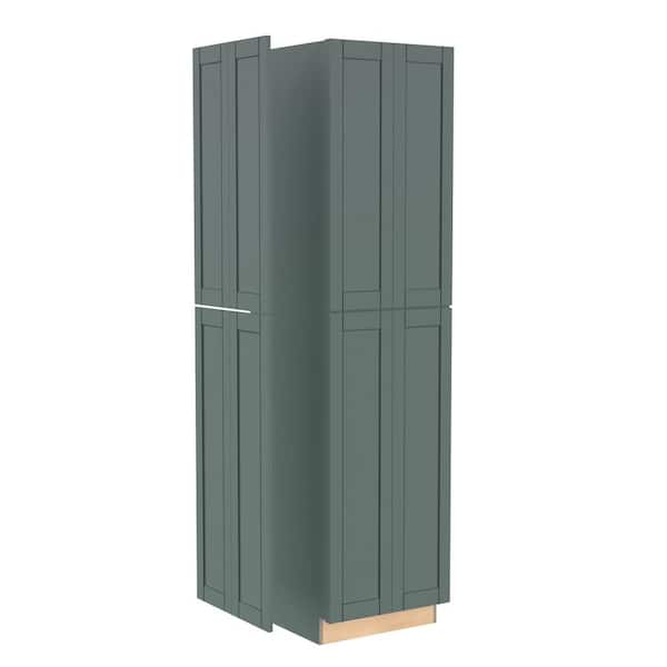 Washington 23.8 in. W x 0.75 in. D x 96 in. H Assembled Plywood Pantry End Panel Kitchen Cabinet in Green