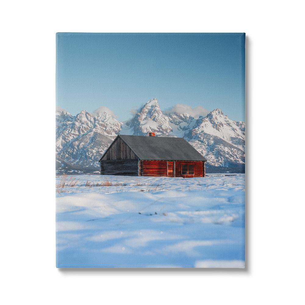 Cabin in Snowy Mountains by Jared Kreiss 1-Piece Unframed Graphic Print Nature Poster Art Print 20 in. x 16 in. price history on PriceWatchPro