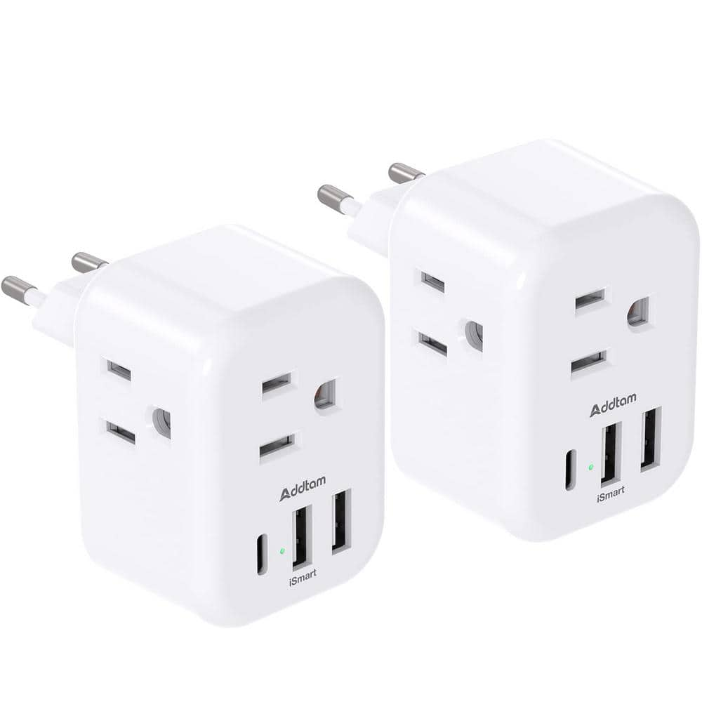 Etokfoks 10 Amp. European International Grounded Plug Travel Adapter ...