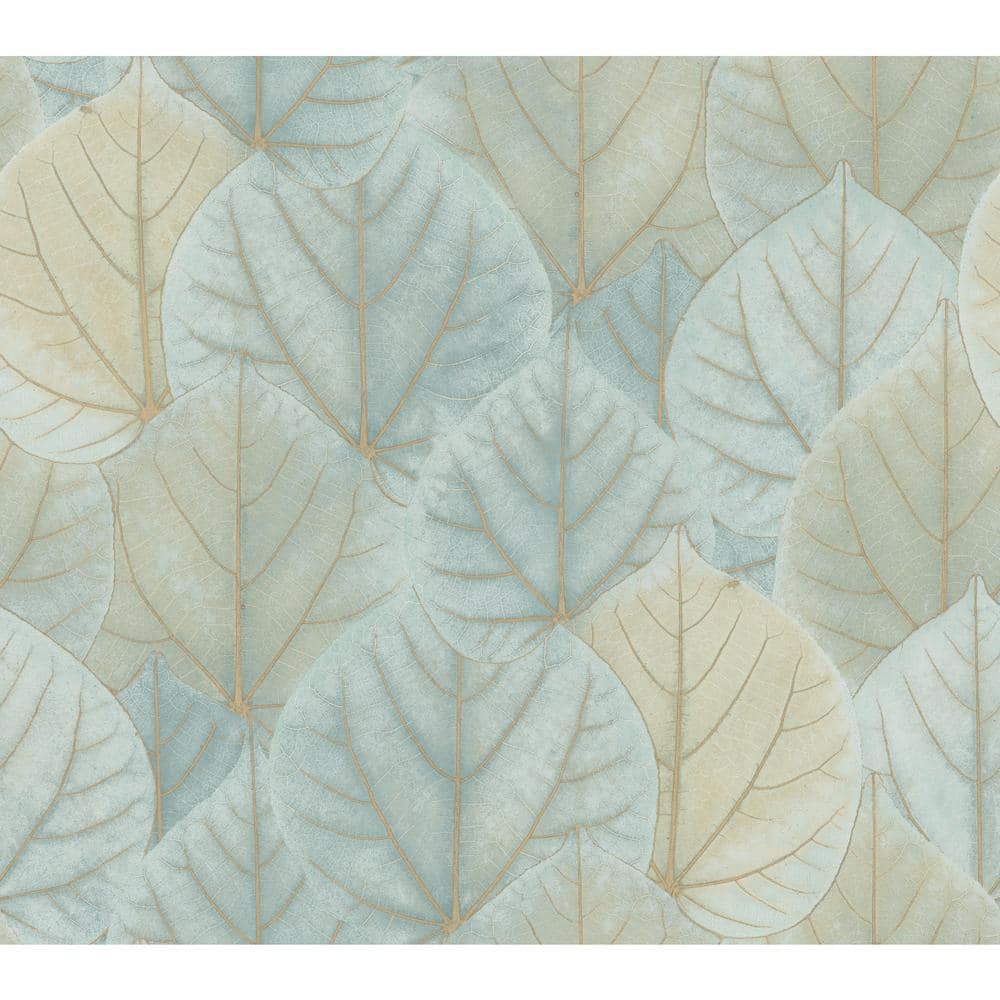 York Wallcoverings Turquoise Leaf Concerto Non Woven Preium Peel And   York Wallcoverings   Rolls Psw1427rl 64 1000 