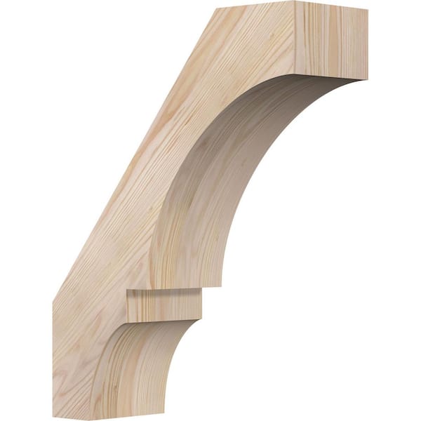 Ekena Millwork 5 1/2"W x 16"D x 20"H Balboa Smooth Knee Brace, Douglas Fir