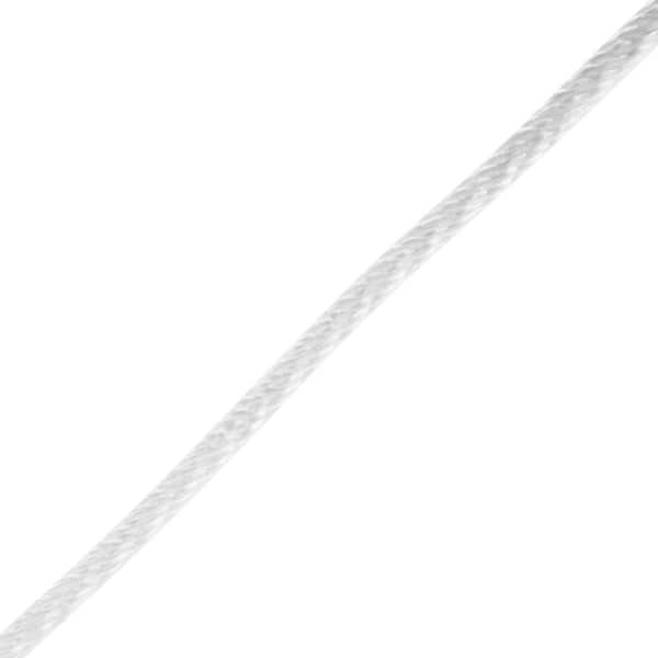 Everbilt 1/4 in. x 1 ft. Solid Braid Nylon Rope, White