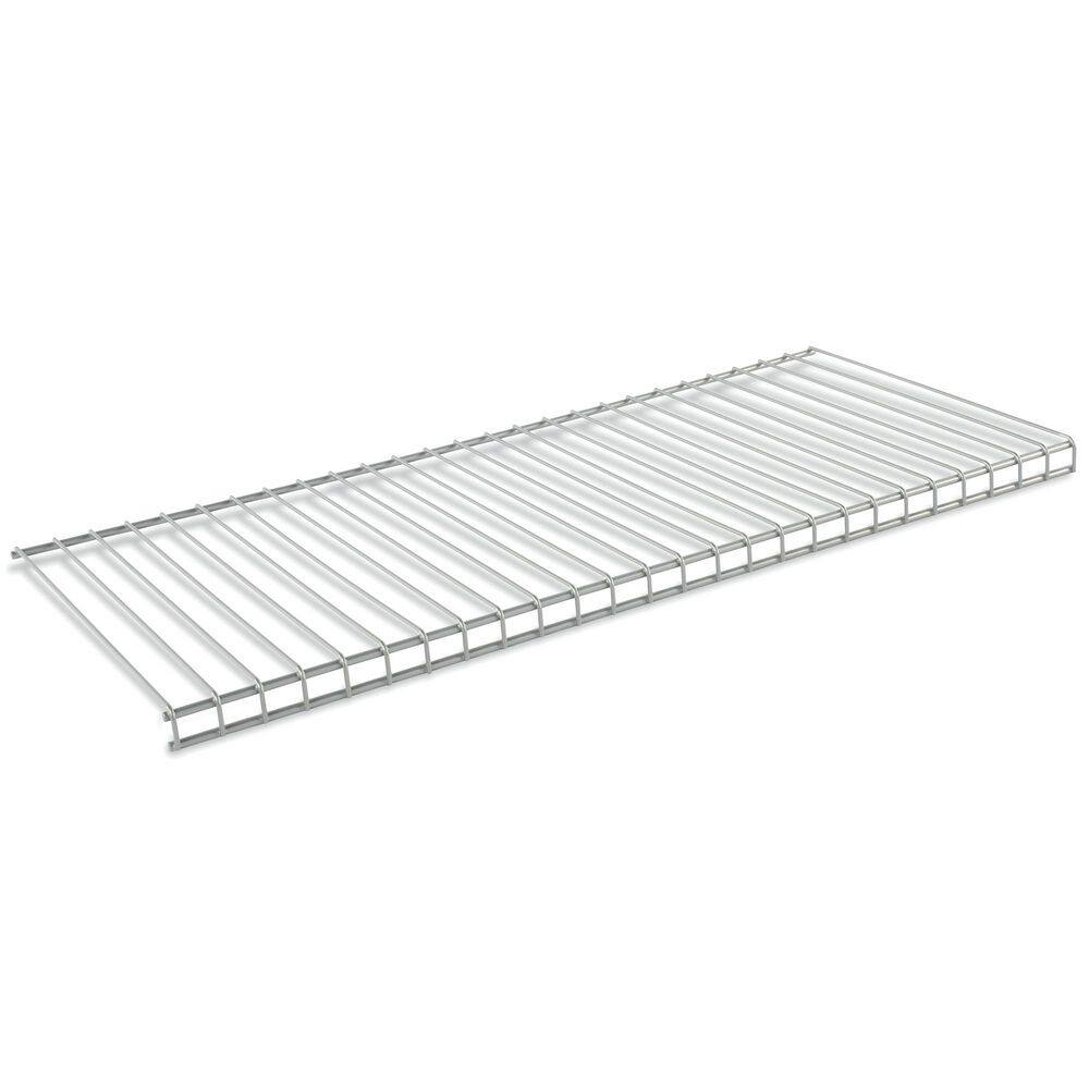 White Adjustable Steel Closet Organizer Kit with Shelves and Rods