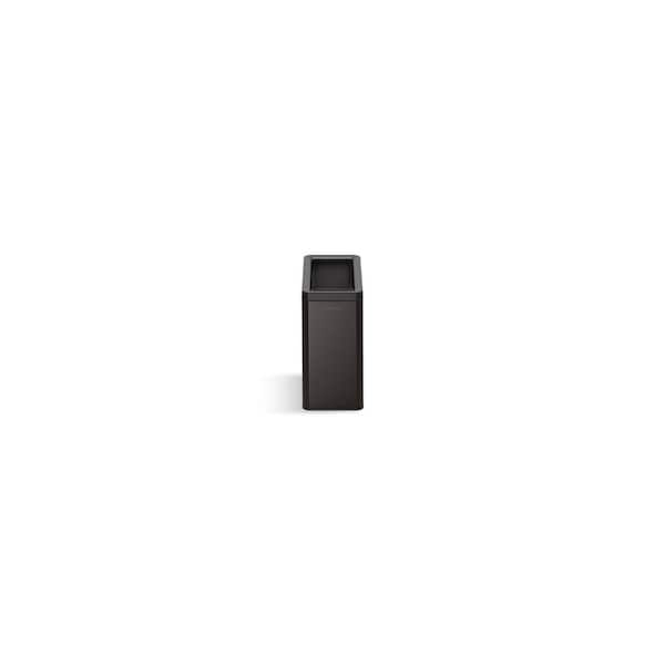 KOHLER 12-Liter Open-Top Trash Can in Black Stainless