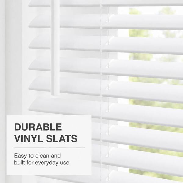 Chicology Cordless Vinyl Mini Blinds, Light FIltering, 1 in. Slats