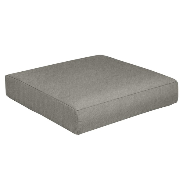 SORRA HOME Sunbrella Canvas Charcoal Rectangle Outdoor Seat Cushion