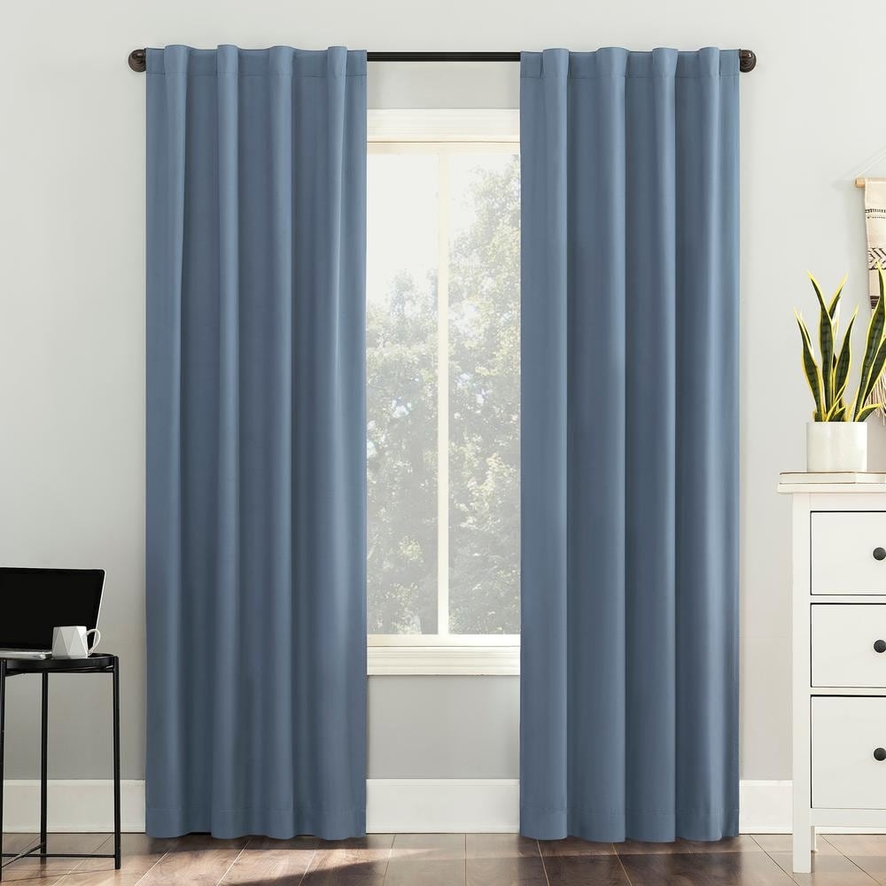 Cyrus Thermal Denim Blue Polyester 40 in. W x 63 in. L Back Tab 100% Blackout Curtain (Single Panel) price history on PriceWatchPro