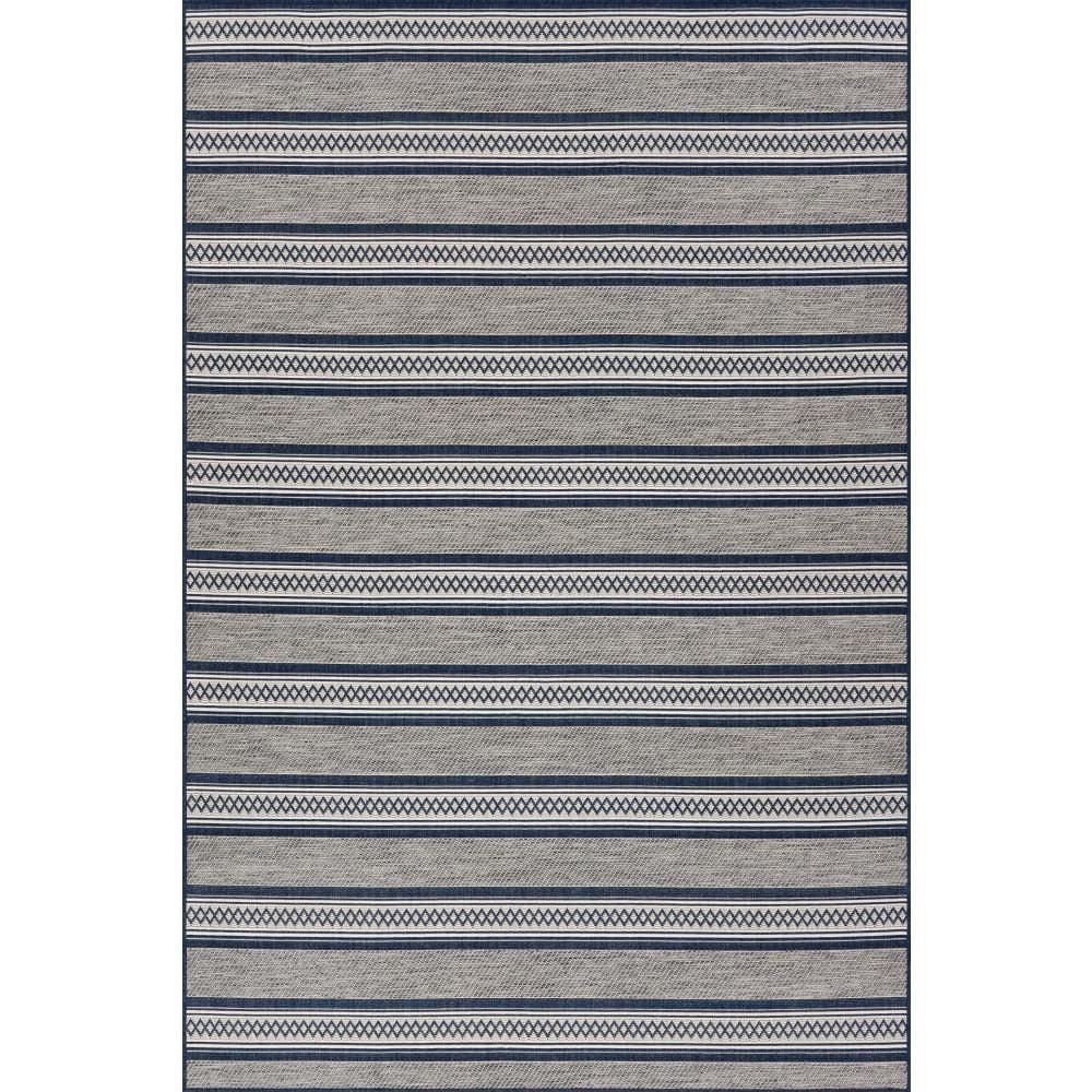 Riselia Abstract Navy 4 ft. x 6 ft. Outdoor Area Rug price history on PriceWatchPro
