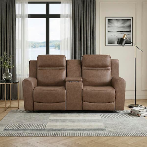 Lazzara Thorne 74 in W Microfiber Fabric 2-Seater Manual Double