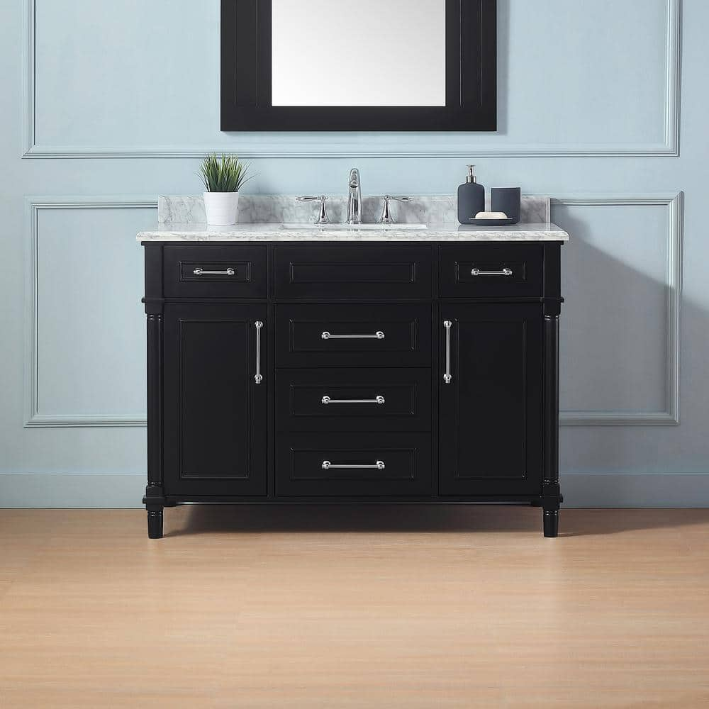 48 inch black 2024 bathroom vanity