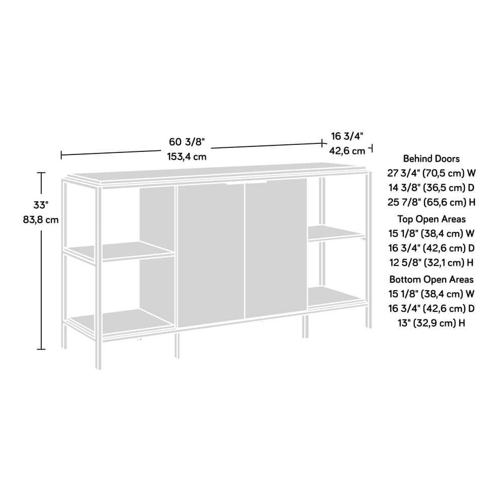 Sindoori Mango and Gold Modern TV Stand with Adjustable Shelf