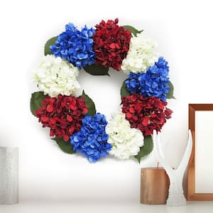 20 in. Artificial Hydrangea Flower Wreath