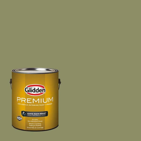 Glidden Premium 1 gal. PPG1115-6 Paid In Full Satin Exterior Latex ...