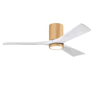 Irene-3HLK 52 in. Integrated LED Indoor/Outdoor Brown Ceiling Fan with Remote and Wall Control Included