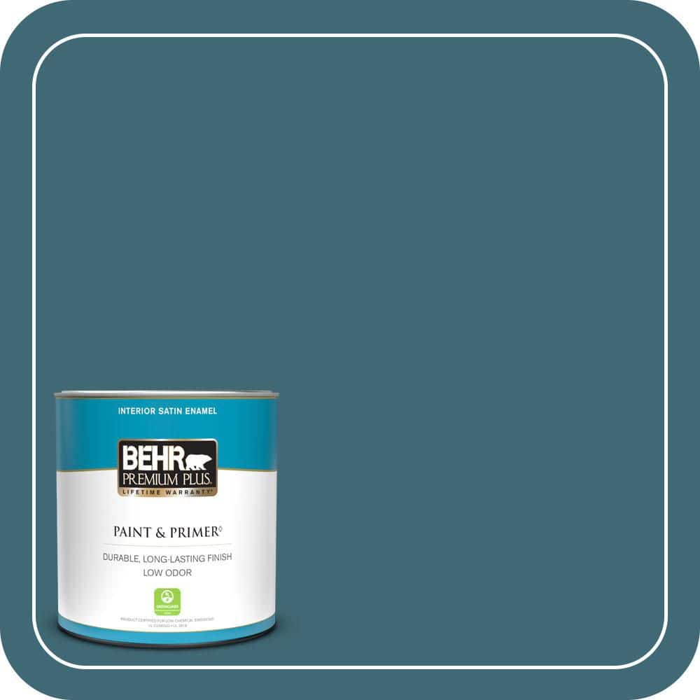 1 qt. #PMD-45 Teal Mosaic Satin Enamel Low Odor Interior Paint & Primer price history on PriceWatchPro
