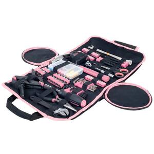 Pink Hand Tool Set with Carry Case Set of Tools for General Repairs (86-Piece)