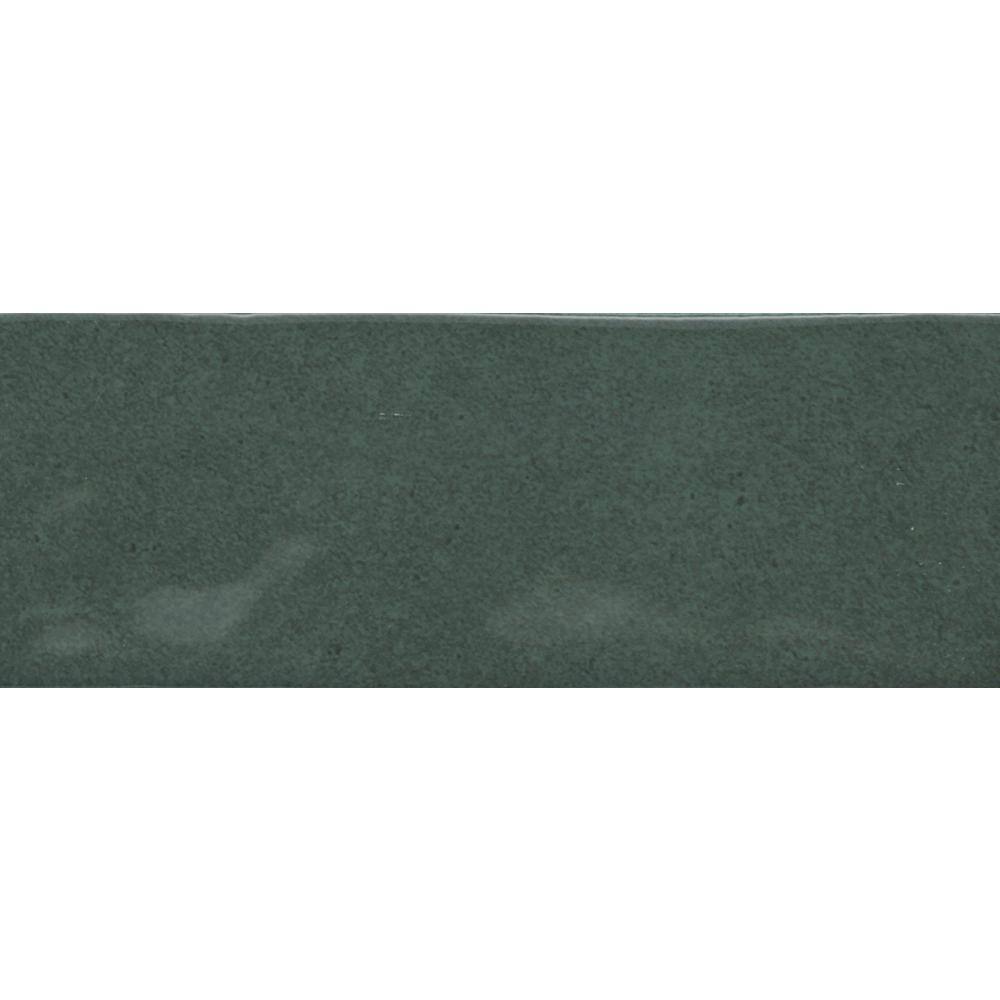 Verde 3x8 Glossy Porcelain Brick Look Wall Tile