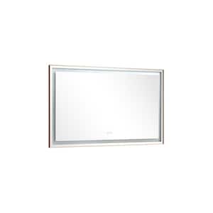 72 in. W x 36 in. H Rectangular Aluminum Framed Anti-Fog Dimmable Wall Mounted LED Bathroom Vanity Mirror in Gold