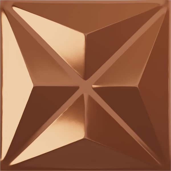 Ekena Millwork 11 7/8 in. x 11 7/8 in. Kent EnduraWall Decorative 3D Wall Panel, Copper (Covers 0.98 Sq. Ft.)