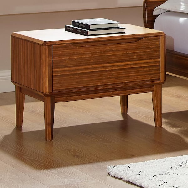 Greenington Currant 1-Drawer Amber Nightstand 17.5 in. x 24 in. x 18 in.