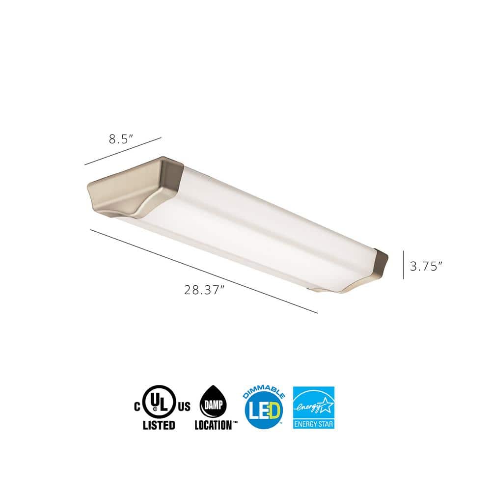 Bouldercrest 24" Brushed Nickel Energy Star LED Flush Mount Light