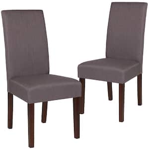 Light Gray Fabric Dining Chairs (Set of 2)