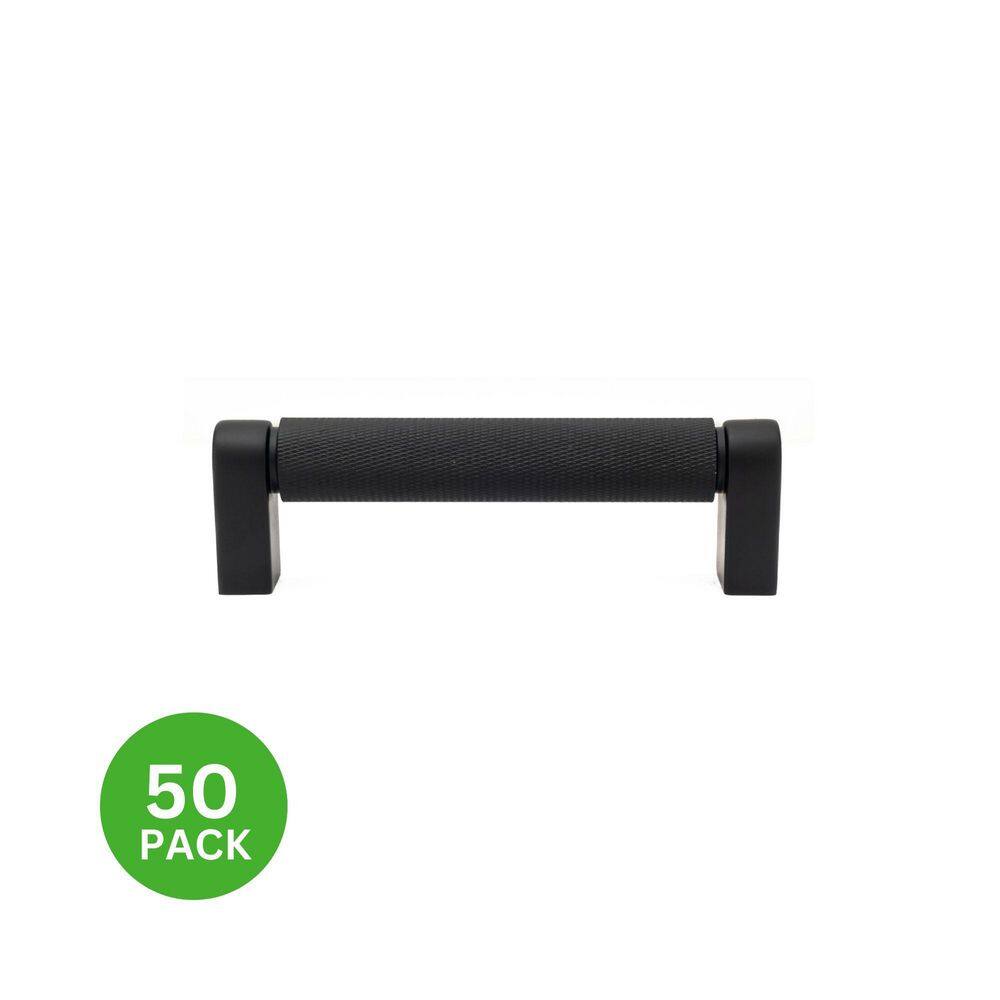 50-Pack Kent Knurled 3-3/4 in. (96 mm) Center-to-Center Industrial Matte Black Bar Drawer Pull price history on PriceWatchPro