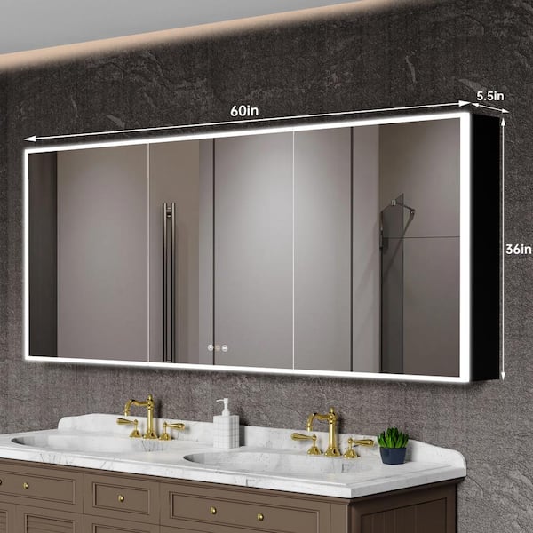 Bathroom cabinets / LED mirror cabinet with Anti fog Mirror