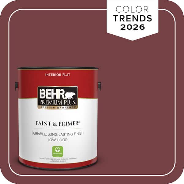 BEHR PREMIUM PLUS 1 gal. #MQ1-15 Rumors Flat Low Odor Interior Paint & Primer