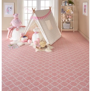 Verandah - Princess Pink - Red 13.2 ft. 36 oz. Polyester Pattern Installed Carpet