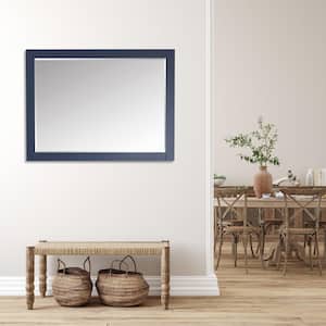 Ivy 48 in. W x 36 in. H Rectangular Wood Framed Wall Bathroom Vanity Mirror in Royal Blue