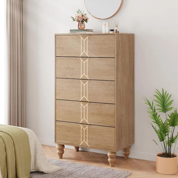 tall dresser with deep drawers Akaber US 47'' for Bedroom, Rustic Wood Dresser 5 De – drawer dresser has a sleek look and can be Put in any corner of the home to play a role Shrewsbury Rustic Solid Wood 7