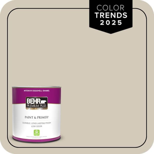 BEHR PREMIUM PLUS 1 qt. Designer Collection #DC-010 Even Better Beige Eggshell Enamel Low Odor Interior Paint & Primer