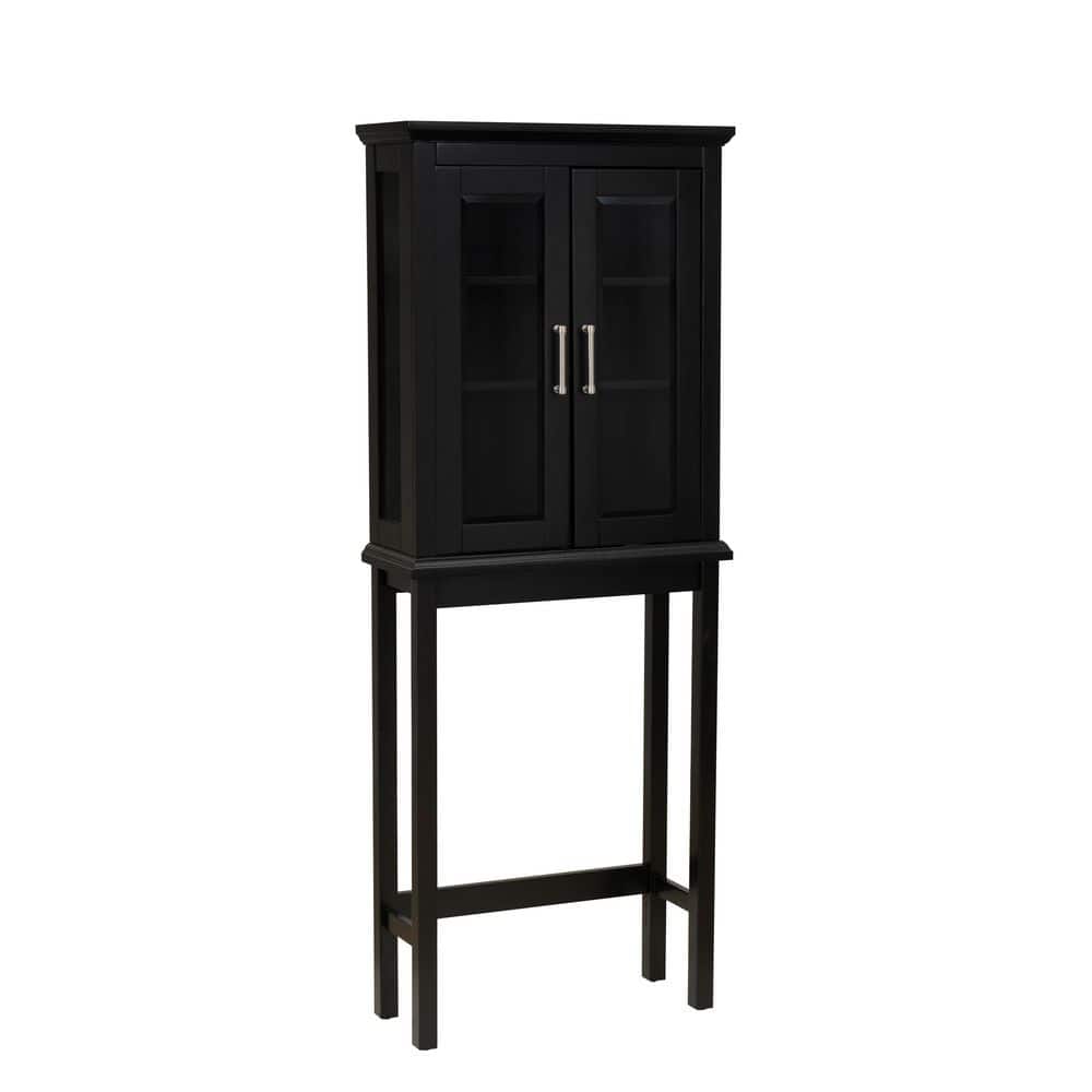 Tempe Space Saver 26 in. W x 67.13 in. H x 10.25 in. D Black Over The Toilet Storage with Shelves price history on PriceWatchPro