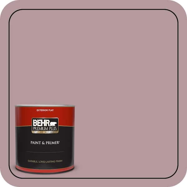 BEHR PREMIUM PLUS 1 qt. #PMD-71 Twilight Blush Flat Exterior Paint & Primer