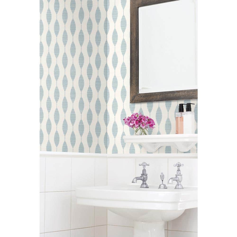 Blue Opal Geometric Vinyl Peel and Stick Wallpaper