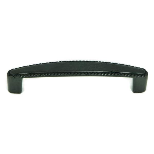 Stone Mill Hardware Austin 3-3/4 in. Center-to-Center Antique Black Cabinet Pull (10-Pack)