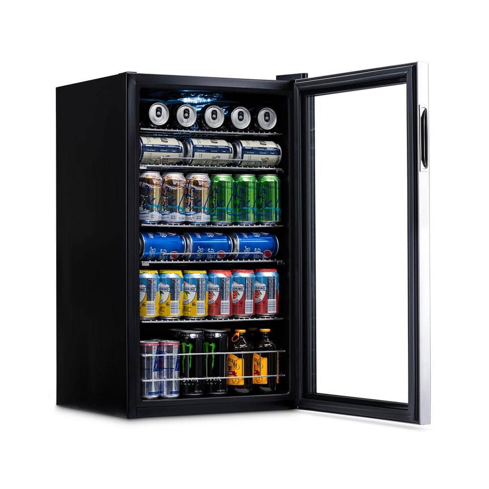 Compact Stainless Steel Undercounter Drinks Chiller with Glass Door